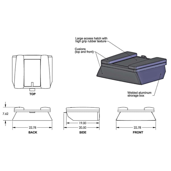 GT2 Bass Boat Center Console Storage Box Llebroc