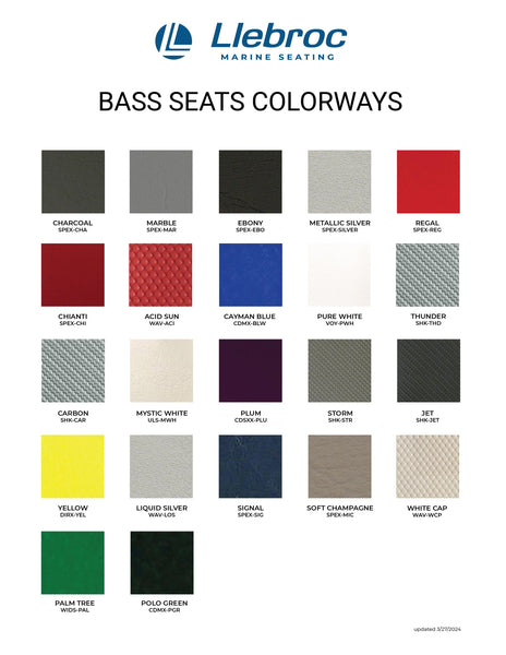 201 Bass Boat Seats Complete Set - Llebroc